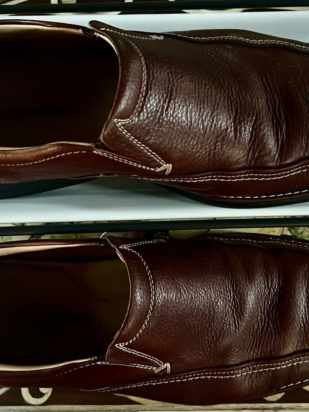Johnston & Murphy Brown Leather Slip On Loafers